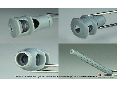 Us 76mm M1a2 Muzzle Brake With M1919 Barrel (For I Love Kit M4a3e8 Kit) - zdjęcie 5