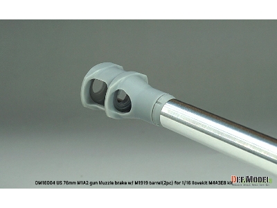 Us 76mm M1a2 Muzzle Brake With M1919 Barrel (For I Love Kit M4a3e8 Kit) - zdjęcie 7