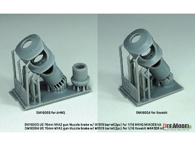 Us 76mm M1a2 Muzzle Brake With M1919 Barrel (For I Love Kit M4a3e8 Kit) - zdjęcie 8