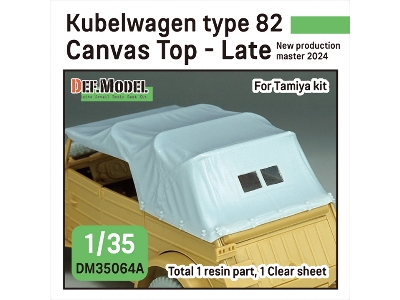 Kubelwagen Type 82 Canvas Top-late (For Tamiya) - zdjęcie 1