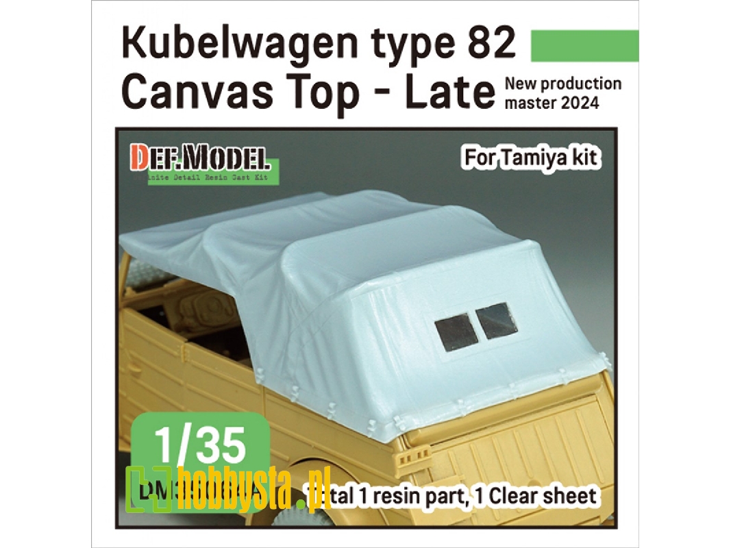 Kubelwagen Type 82 Canvas Top-late (For Tamiya) - zdjęcie 1 Kubelwagen Type 82 Canvas Top-late (For Tamiya) - zdjęcie 1