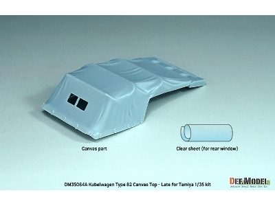 Kubelwagen Type 82 Canvas Top-late (For Tamiya) - zdjęcie 2