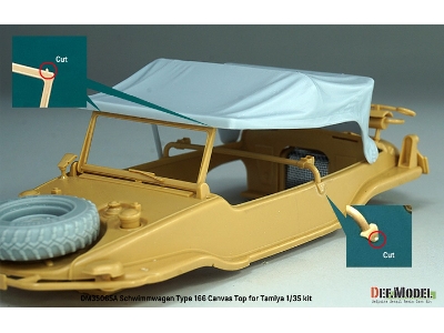Schwimmwagen Type 166 Canvas Top (For Tamiya) - zdjęcie 5