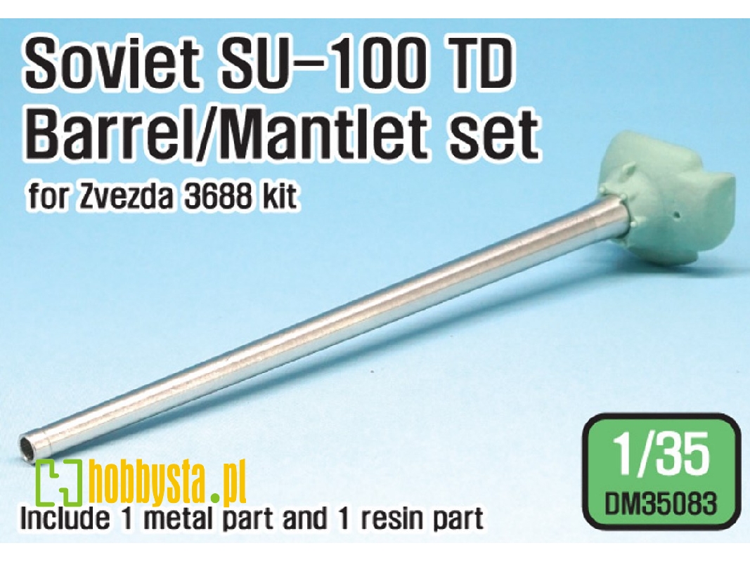 Soviet Su-100 Tank Destroyer Barrel / Mantlet Set (For Zvezda New Kit) - zdjęcie 1 Soviet Su-100 Tank Destroyer Barrel / Mantlet Set (For Zvezda New Kit) - zdjęcie 1