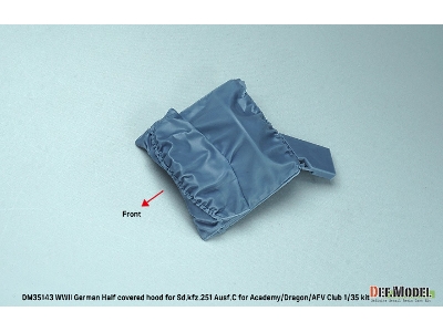 Half Covered Hood For Sd.Kfz.251 Ausf.C (For Academy/Dragon/Afv Club Kit) - zdjęcie 2