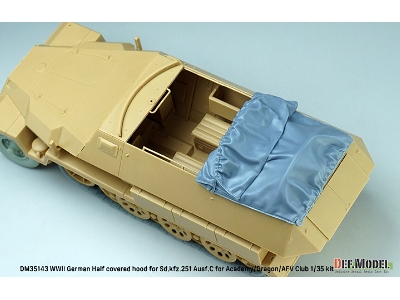 Half Covered Hood For Sd.Kfz.251 Ausf.C (For Academy/Dragon/Afv Club Kit) - zdjęcie 4