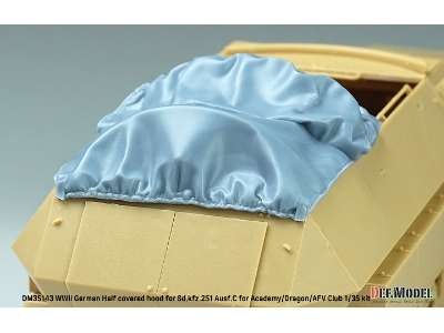 Half Covered Hood For Sd.Kfz.251 Ausf.C (For Academy/Dragon/Afv Club Kit) - zdjęcie 11