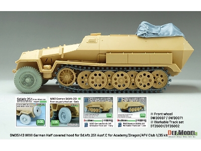 Half Covered Hood For Sd.Kfz.251 Ausf.C (For Academy/Dragon/Afv Club Kit) - zdjęcie 12
