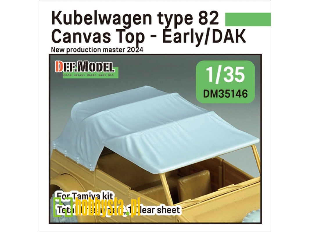 Kubelwagen Type 82 Canvas Top-early/Dak (For Tamiya Kit) - zdjęcie 1 Kubelwagen Type 82 Canvas Top-early/Dak (For Tamiya Kit) - zdjęcie 1
