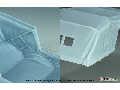 Kubelwagen Type 82 Canvas Top-early/Dak (For Tamiya Kit) - zdjęcie 4