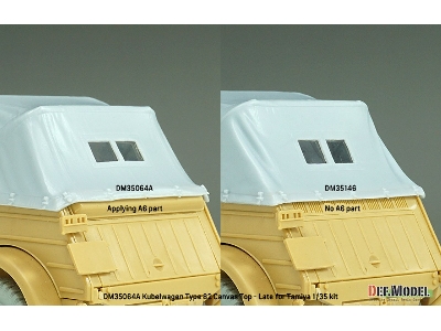 Kubelwagen Type 82 Canvas Top-early/Dak (For Tamiya Kit) - zdjęcie 10