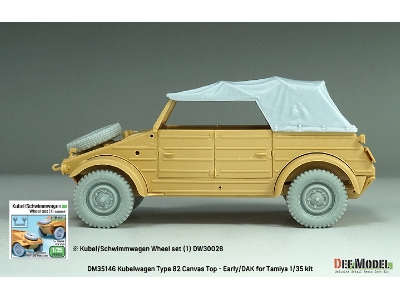 Kubelwagen Type 82 Canvas Top-early/Dak (For Tamiya Kit) - zdjęcie 11