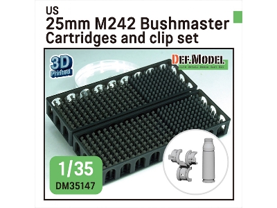 Us 25mm M242 Bushmaster Cartridges And Clip Set (Over 200 Cartridges And Clip Parts For M2/M3, Lav-25, Apc Kit) - zdjęcie 1