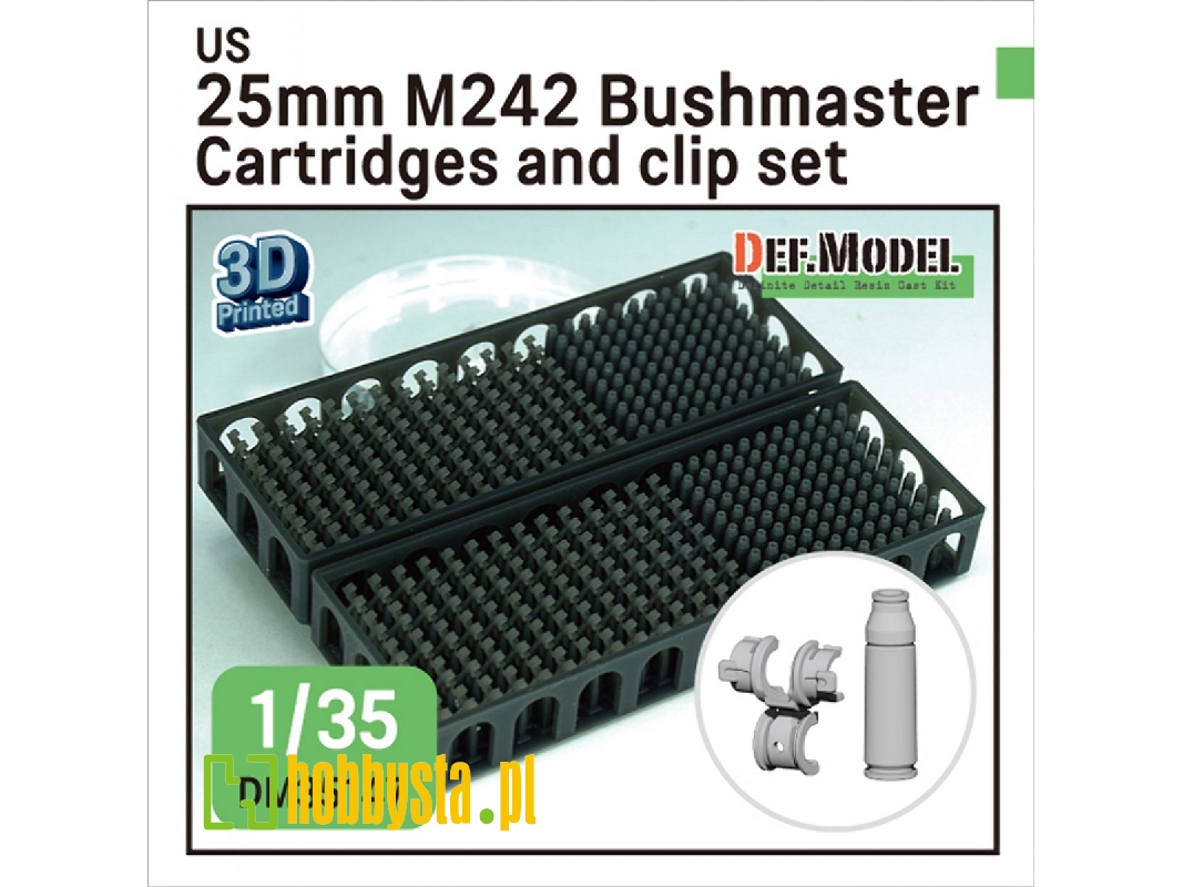 Us 25mm M242 Bushmaster Cartridges And Clip Set (Over 200 Cartridges And Clip Parts For M2/M3, Lav-25, Apc Kit) - zdjęcie 1 Us 25mm M242 Bushmaster Cartridges And Clip Set (Over 200 Cartridges And Clip Parts For M2/M3, Lav-25, Apc Kit) - zdjęcie 1