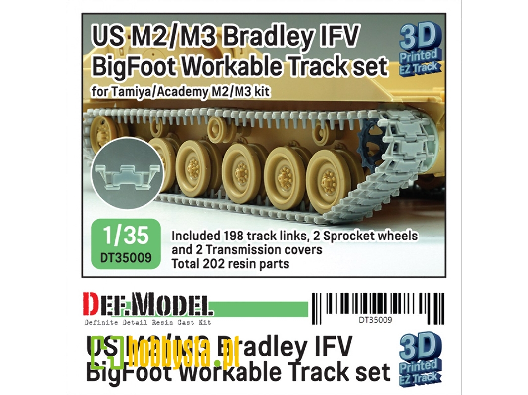 Us M2/M3 Bradley Ifv Bigfoot Workable Track Set (For Tamiya/Academy Kit) - zdjęcie 1 Us M2/M3 Bradley Ifv Bigfoot Workable Track Set (For Tamiya/Academy Kit) - zdjęcie 1