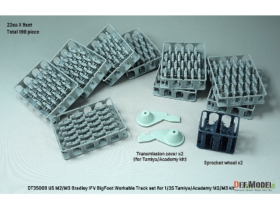 Us M2/M3 Bradley Ifv Bigfoot Workable Track Set (For Tamiya/Academy Kit) - zdjęcie 2