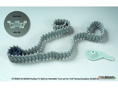 Us M2/M3 Bradley Ifv Bigfoot Workable Track Set (For Tamiya/Academy Kit) - zdjęcie 4