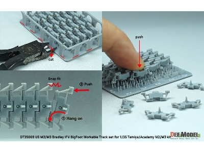 Us M2/M3 Bradley Ifv Bigfoot Workable Track Set (For Tamiya/Academy Kit) - zdjęcie 6