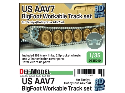 Us Aav7 Bigfoot Workable Track Set (For Tamiya/Hobbyboss Kit) - zdjęcie 1