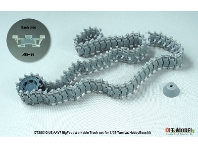 Us Aav7 Bigfoot Workable Track Set (For Tamiya/Hobbyboss Kit) - zdjęcie 4