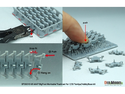Us Aav7 Bigfoot Workable Track Set (For Tamiya/Hobbyboss Kit) - zdjęcie 6