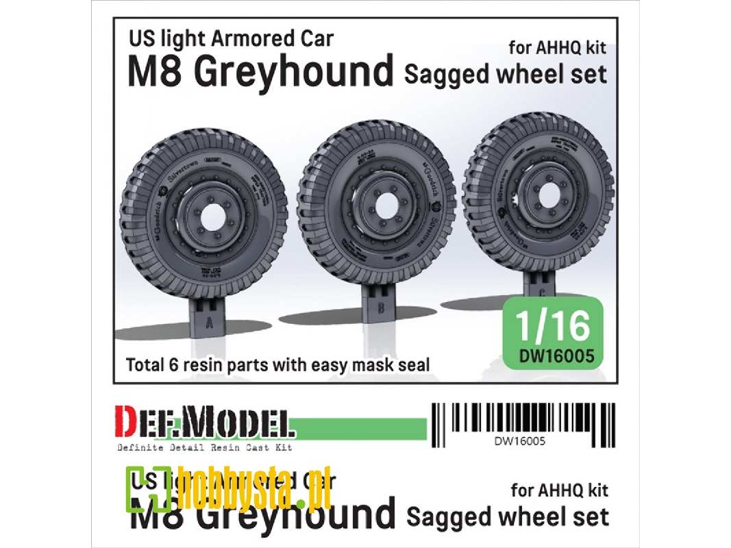 Us Light Armored Car M8 Greyhound - Sagged Wheel Set (For Andy's Hobby Headquarters Kit) - zdjęcie 1 Us Light Armored Car M8 Greyhound - Sagged Wheel Set (For Andy's Hobby Headquarters Kit) - zdjęcie 1