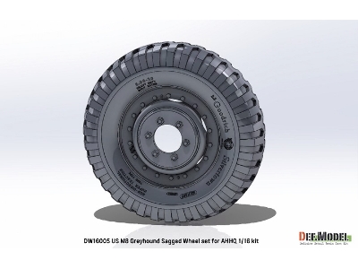 Us Light Armored Car M8 Greyhound - Sagged Wheel Set (For Andy's Hobby Headquarters Kit) - zdjęcie 4