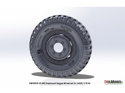 Us Light Armored Car M8 Greyhound - Sagged Wheel Set (For Andy's Hobby Headquarters Kit) - zdjęcie 5