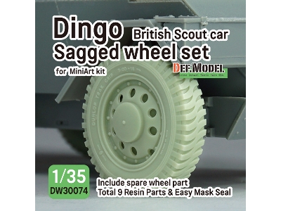 British Scout Car Dingo - Sagged Wheel Set (For Miniart Kit) - zdjęcie 1