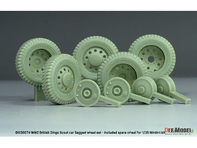 British Scout Car Dingo - Sagged Wheel Set (For Miniart Kit) - zdjęcie 2