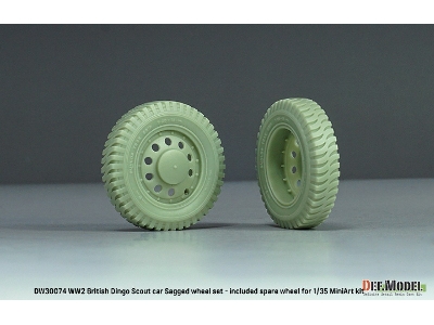 British Scout Car Dingo - Sagged Wheel Set (For Miniart Kit) - zdjęcie 4
