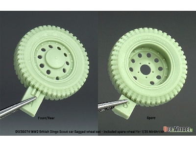 British Scout Car Dingo - Sagged Wheel Set (For Miniart Kit) - zdjęcie 5