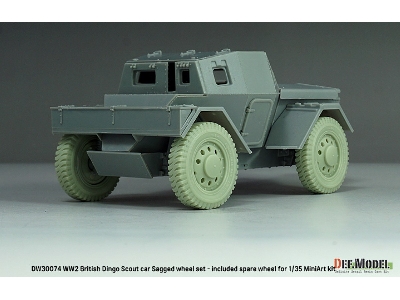 British Scout Car Dingo - Sagged Wheel Set (For Miniart Kit) - zdjęcie 6