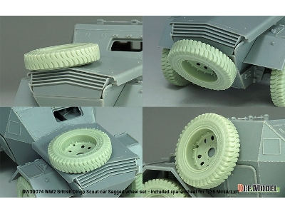 British Scout Car Dingo - Sagged Wheel Set (For Miniart Kit) - zdjęcie 11