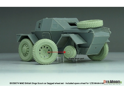British Scout Car Dingo - Sagged Wheel Set (For Miniart Kit) - zdjęcie 12