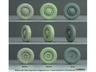 British Scout Car Dingo - Sagged Wheel Set (For Miniart Kit) - zdjęcie 13