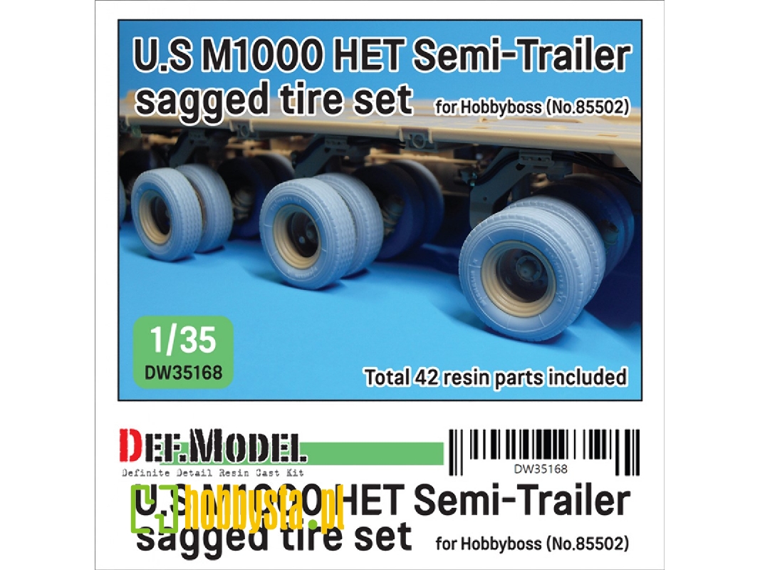 U.S M1000 Het Semi-trailer - Sagged Tire Set (For Hobbyboss 85502 Kit) - zdjęcie 1 U.S M1000 Het Semi-trailer - Sagged Tire Set (For Hobbyboss 85502 Kit) - zdjęcie 1