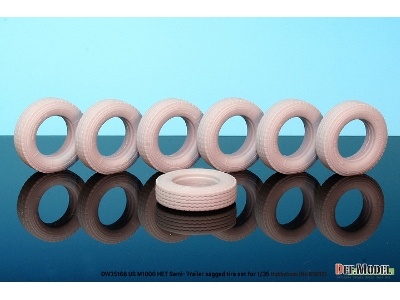 U.S M1000 Het Semi-trailer - Sagged Tire Set (For Hobbyboss 85502 Kit) - zdjęcie 6