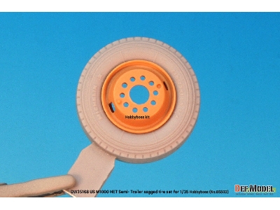 U.S M1000 Het Semi-trailer - Sagged Tire Set (For Hobbyboss 85502 Kit) - zdjęcie 7