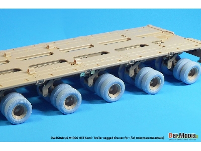 U.S M1000 Het Semi-trailer - Sagged Tire Set (For Hobbyboss 85502 Kit) - zdjęcie 9