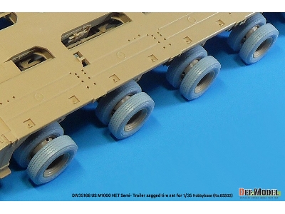 U.S M1000 Het Semi-trailer - Sagged Tire Set (For Hobbyboss 85502 Kit) - zdjęcie 11
