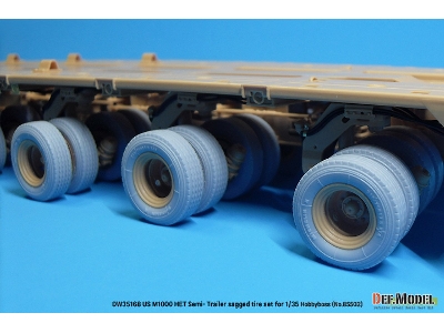 U.S M1000 Het Semi-trailer - Sagged Tire Set (For Hobbyboss 85502 Kit) - zdjęcie 12