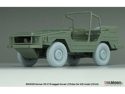 German Vw Iltis - Sagged Wheel Set (1) Fulda (For Ace Model Kit) - zdjęcie 6