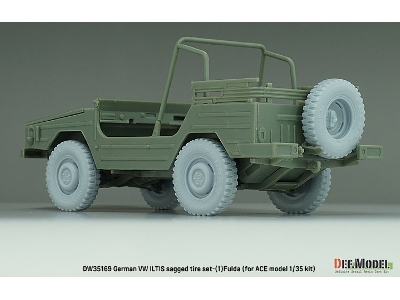 German Vw Iltis - Sagged Wheel Set (1) Fulda (For Ace Model Kit) - zdjęcie 8