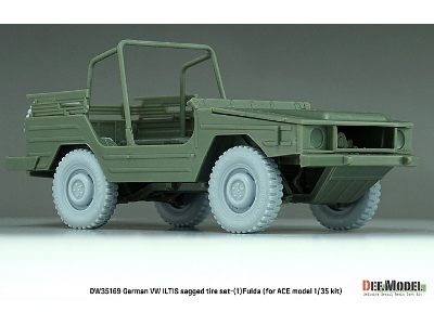German Vw Iltis - Sagged Wheel Set (1) Fulda (For Ace Model Kit) - zdjęcie 9
