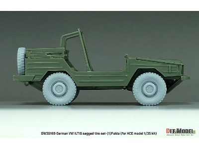 German Vw Iltis - Sagged Wheel Set (1) Fulda (For Ace Model Kit) - zdjęcie 10