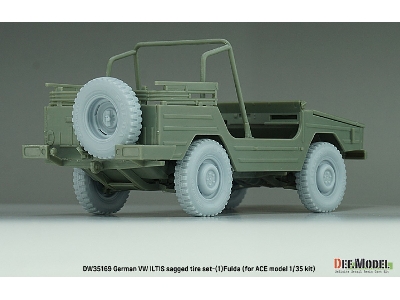 German Vw Iltis - Sagged Wheel Set (1) Fulda (For Ace Model Kit) - zdjęcie 11