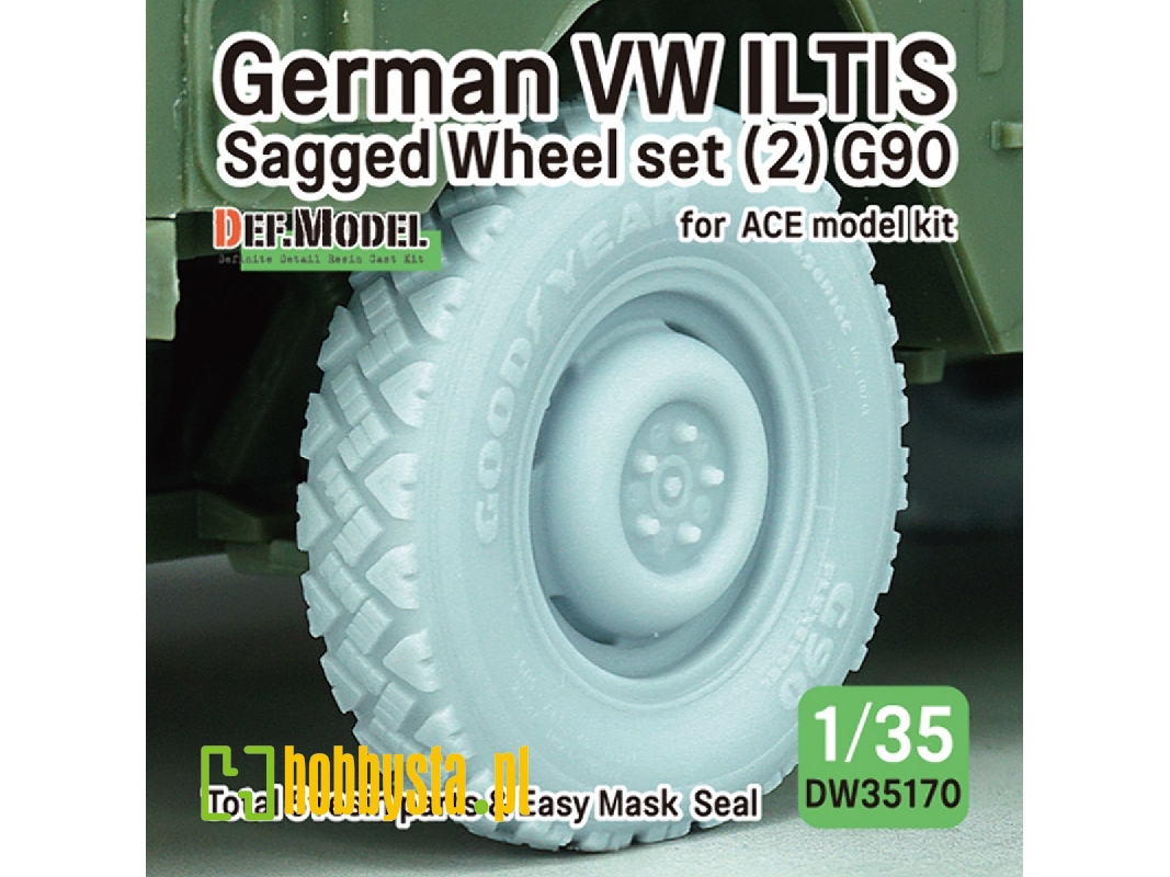 German Vw Iltis - Sagged Wheel Set (2) G90 (For Ace Model Kit) - zdjęcie 1 German Vw Iltis - Sagged Wheel Set (2) G90 (For Ace Model Kit) - zdjęcie 1