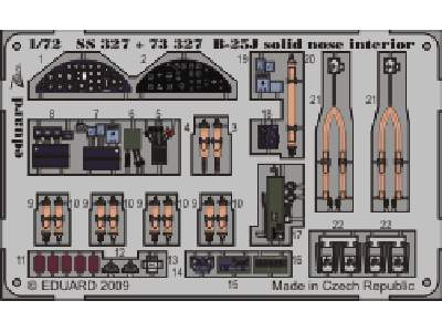  B-25J solid nose interior S. A. 1/72 - Hasegawa - blaszki - zdjęcie 1