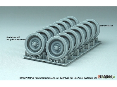 M2/M3 Bradley Roadwheel Set - Early Type (For Academy/Tamiya Kit) - zdjęcie 2